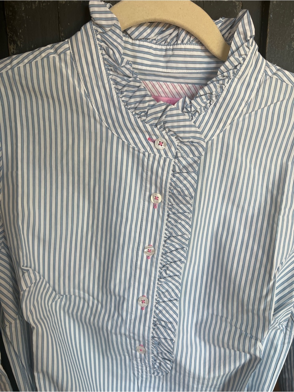 Lilly Pulitzer Brinkley Shirtdress Conductor Stripe pattern. Starry blue Sz2 NWT - Picture 3 of 11
